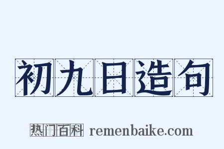初九日造句是什么意思的图片